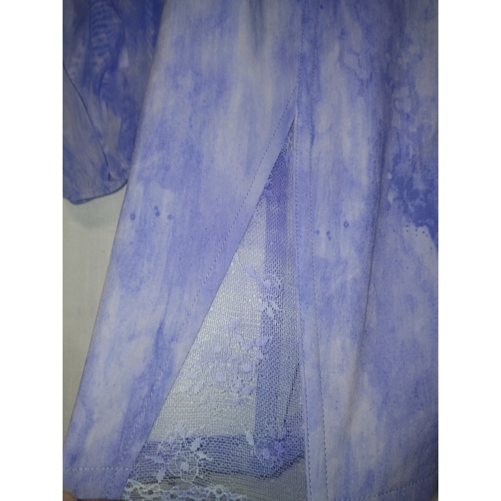 Savage X Fenty Blue Marble Lace Up Corset Mini Dress Sheer Mesh XL - Picture 6 of 13